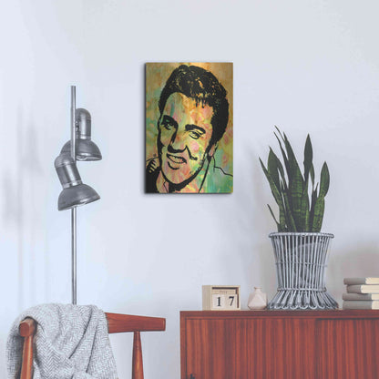 Luxe Metal Art 'Elvis 3' by Dean Russo, Metal Wall Art,16x24