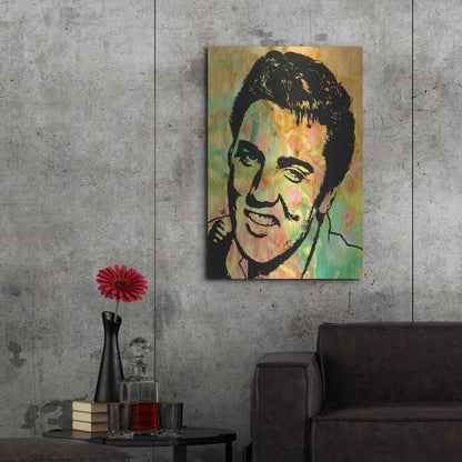 Luxe Metal Art 'Elvis 3' by Dean Russo, Metal Wall Art,24x36