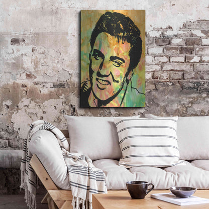 Luxe Metal Art 'Elvis 3' by Dean Russo, Metal Wall Art,24x36