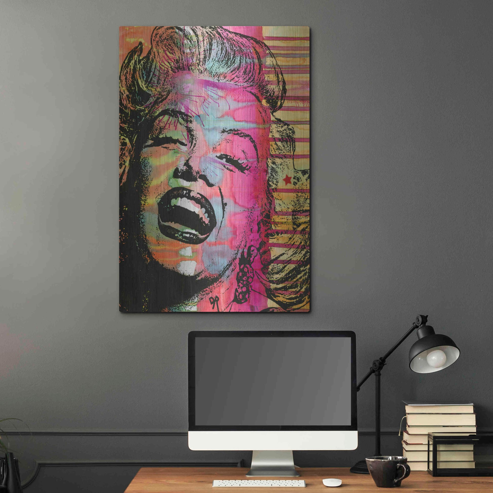 Luxe Metal Art 'Marilyn' by Dean Russo, Metal Wall Art,24x36