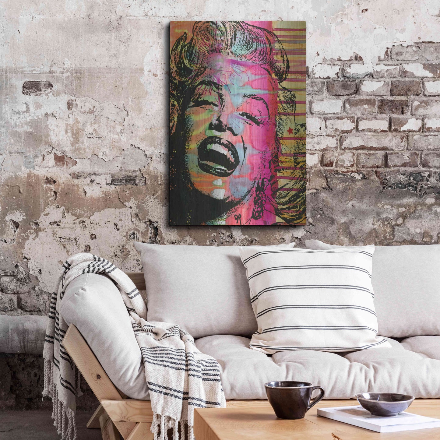 Luxe Metal Art 'Marilyn' by Dean Russo, Metal Wall Art,24x36