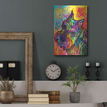 Luxe Metal Art 'Freddy the Schnauzer' by Dean Russo, Metal Wall Art,12x16