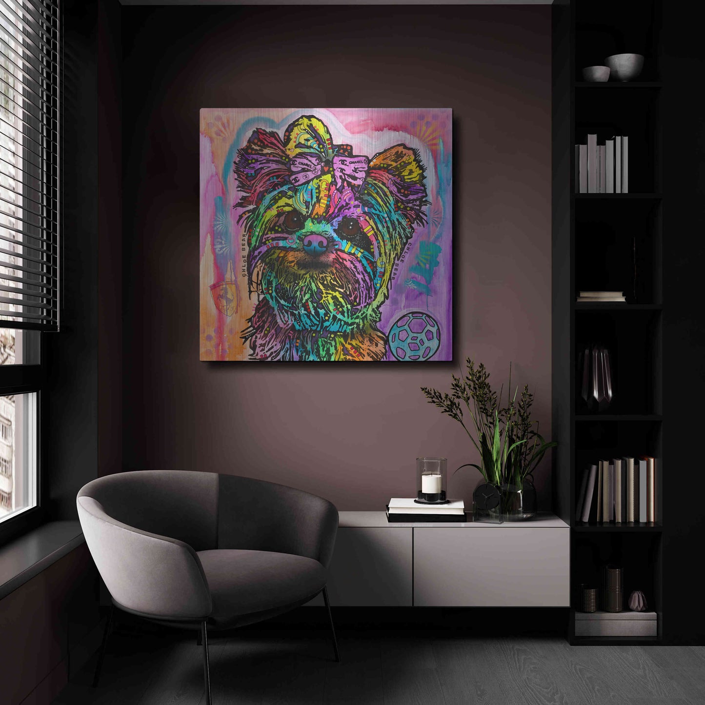 Luxe Metal Art 'Chloe Bear' by Dean Russo, Metal Wall Art,36x36