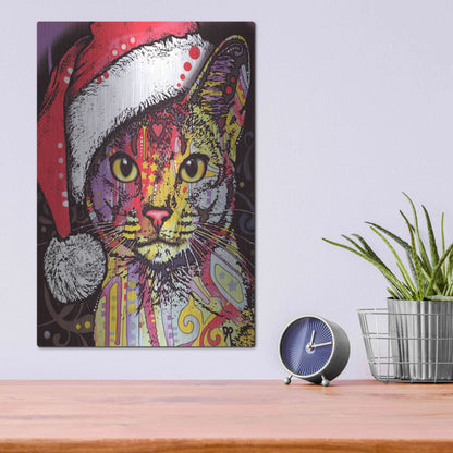 Luxe Metal Art 'Abyssinian Christmas Edition' by Dean Russo, Metal Wall Art,12x16