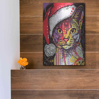 Luxe Metal Art 'Abyssinian Christmas Edition' by Dean Russo, Metal Wall Art,12x16