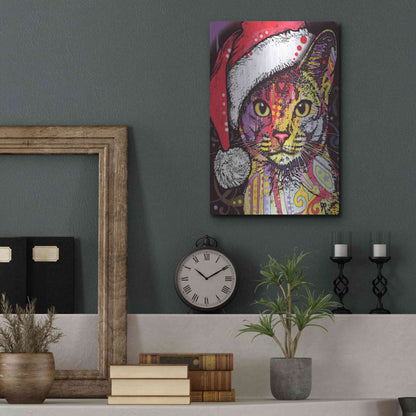 Luxe Metal Art 'Abyssinian Christmas Edition' by Dean Russo, Metal Wall Art,12x16