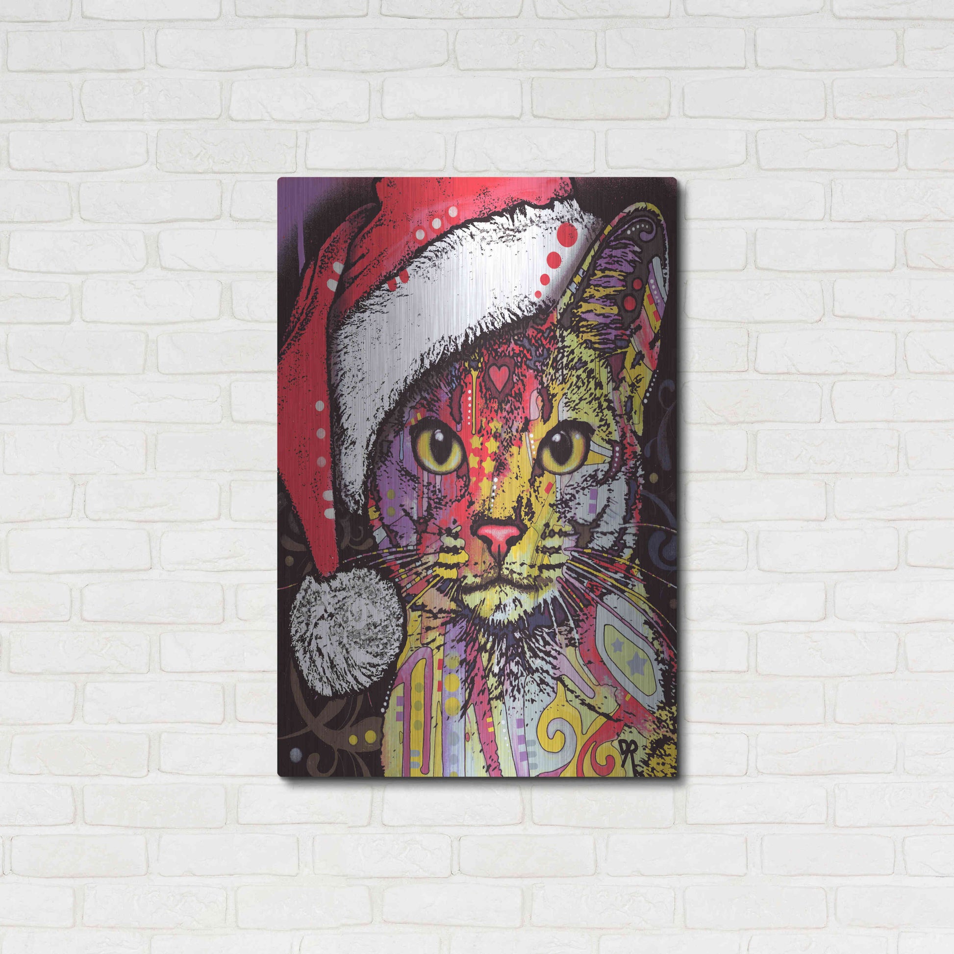 Luxe Metal Art 'Abyssinian Christmas Edition' by Dean Russo, Metal Wall Art,24x36