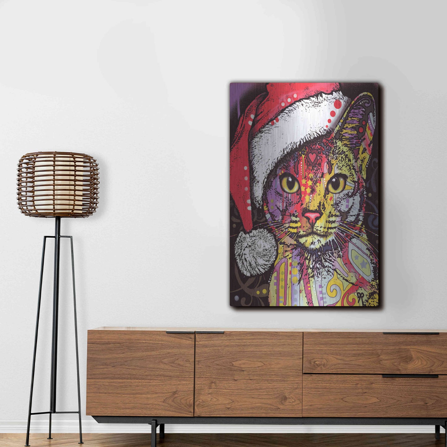 Luxe Metal Art 'Abyssinian Christmas Edition' by Dean Russo, Metal Wall Art,24x36