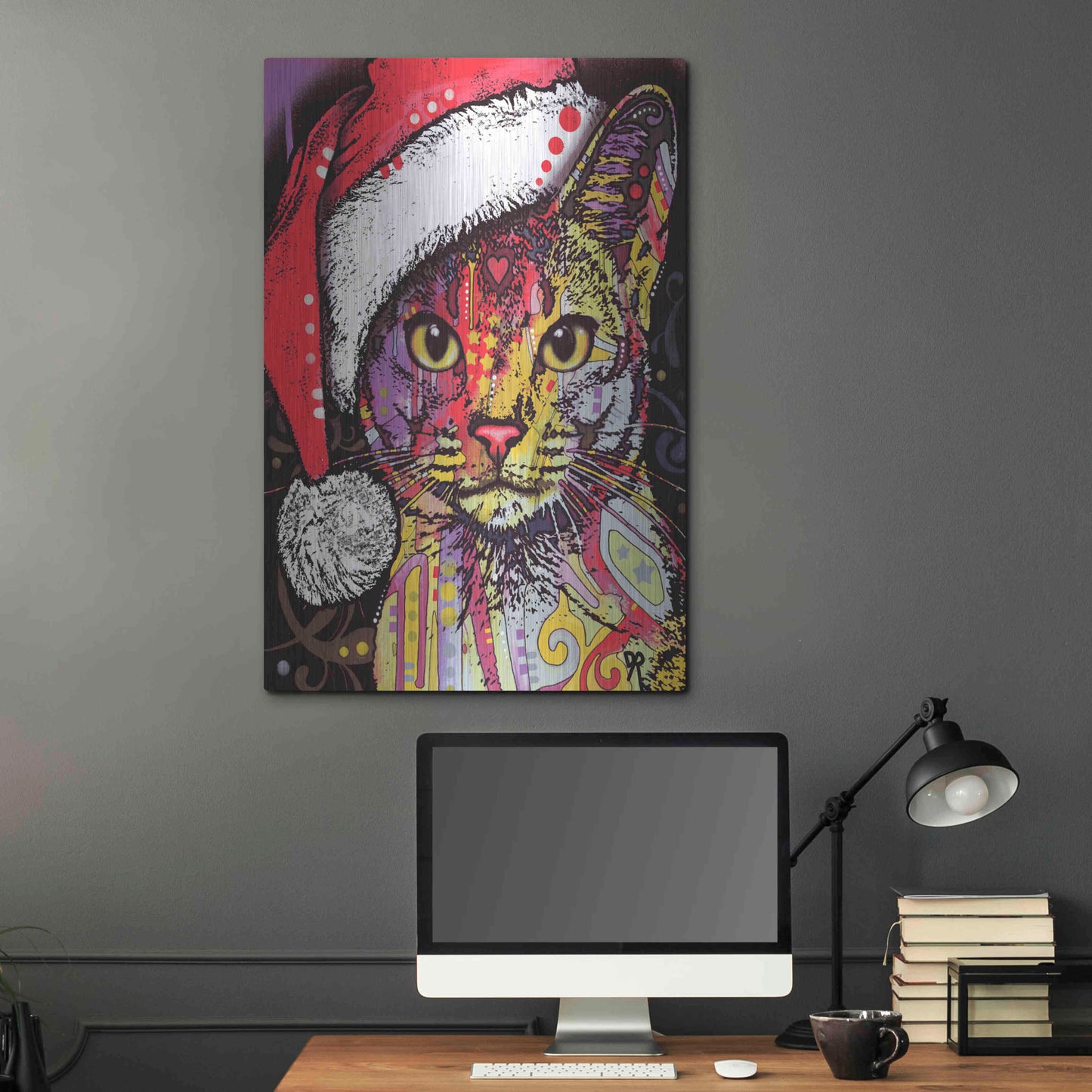 Luxe Metal Art 'Abyssinian Christmas Edition' by Dean Russo, Metal Wall Art,24x36