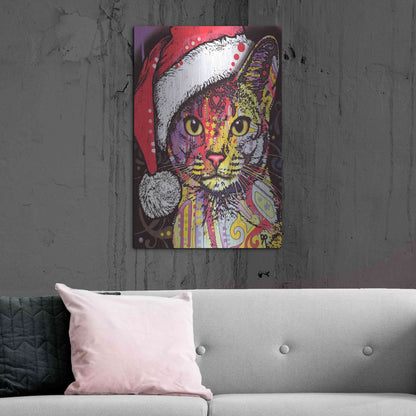 Luxe Metal Art 'Abyssinian Christmas Edition' by Dean Russo, Metal Wall Art,24x36