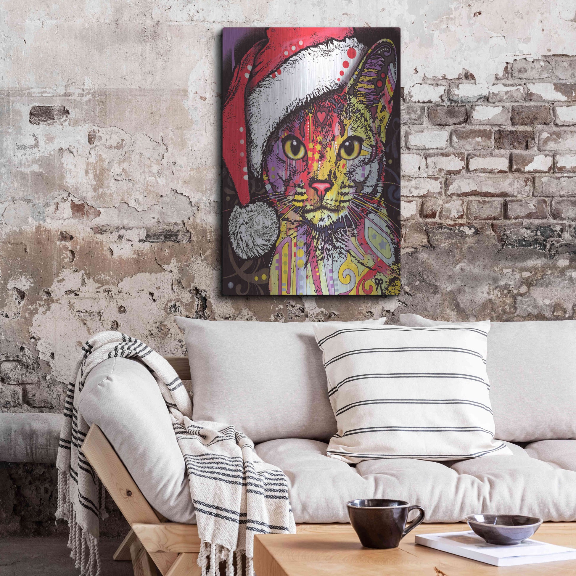 Luxe Metal Art 'Abyssinian Christmas Edition' by Dean Russo, Metal Wall Art,24x36