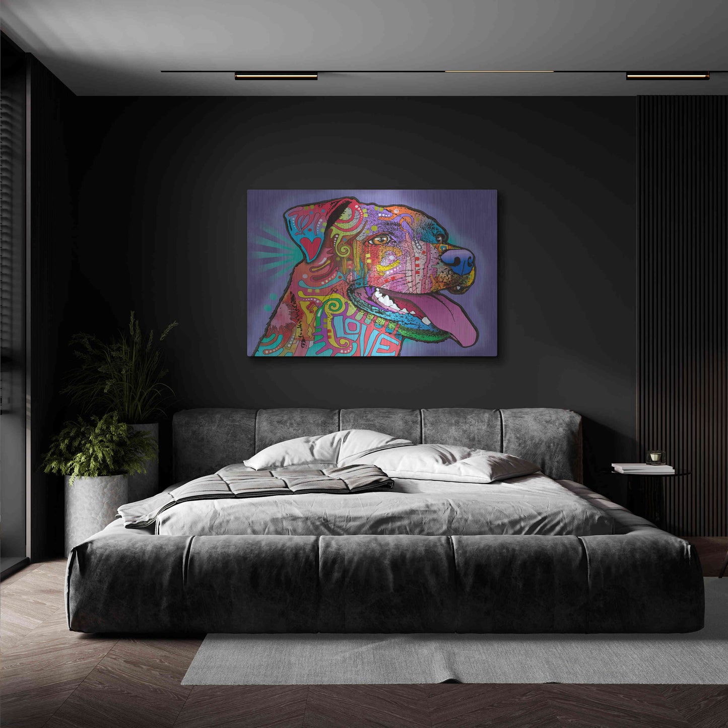 Luxe Metal Art 'Happy Lab' by Dean Russo, Metal Wall Art,36x24