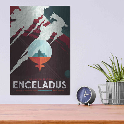 Luxe Metal Art 'Visions of the Future: Enceladus,' Metal Wall Art,12x16