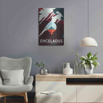 Luxe Metal Art 'Visions of the Future: Enceladus,' Metal Wall Art,16x24