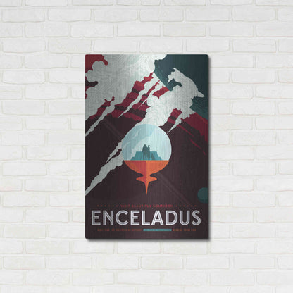 Luxe Metal Art 'Visions of the Future: Enceladus,' Metal Wall Art,24x36