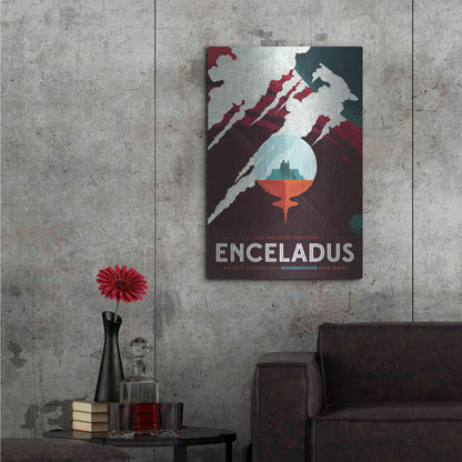 Luxe Metal Art 'Visions of the Future: Enceladus,' Metal Wall Art,24x36