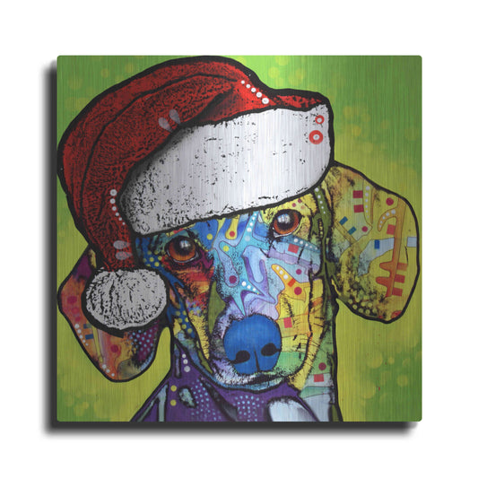 Luxe Metal Art 'Dachshund Christmas' by Dean Russo, Metal Wall Art