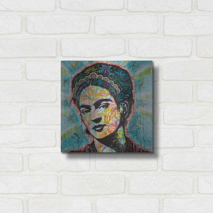 Luxe Metal Art 'Frida' by Dean Russo, Metal Wall Art,12x12