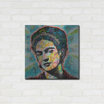 Luxe Metal Art 'Frida' by Dean Russo, Metal Wall Art,24x24