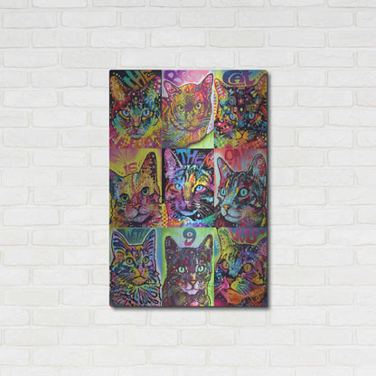 Luxe Metal Art 'Nine Up of Cats' by Dean Russo, Metal Wall Art,24x36