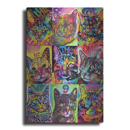 Luxe Metal Art 'Nine Up of Cats' by Dean Russo, Metal Wall Art