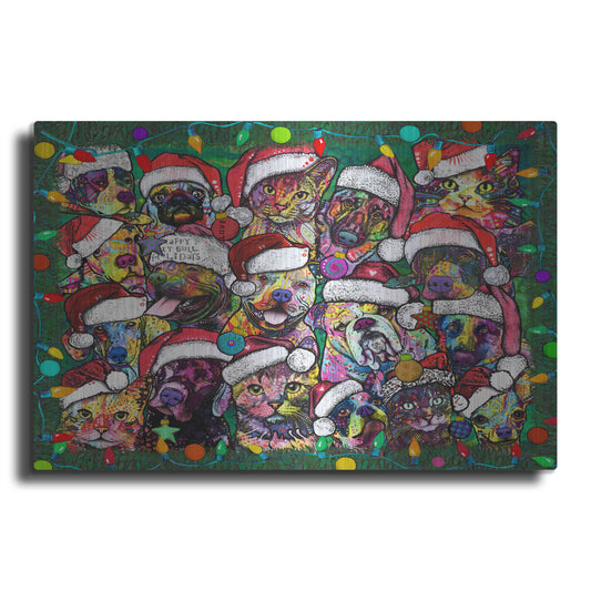 Luxe Metal Art 'Christmas Collage' by Dean Russo, Metal Wall Art