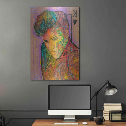 Luxe Metal Art 'Elvis - King of Hearts' by Dean Russo, Metal Wall Art,24x36