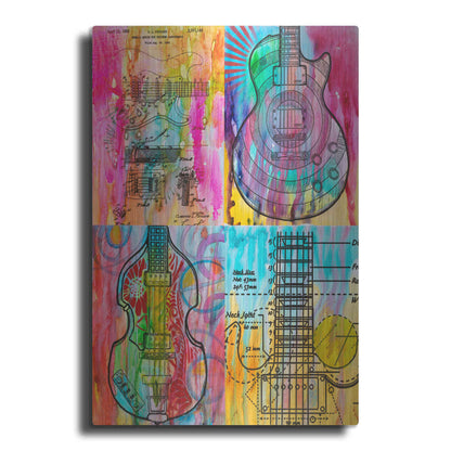 Luxe Metal Art 'Four Guitars' by Dean Russo, Metal Wall Art