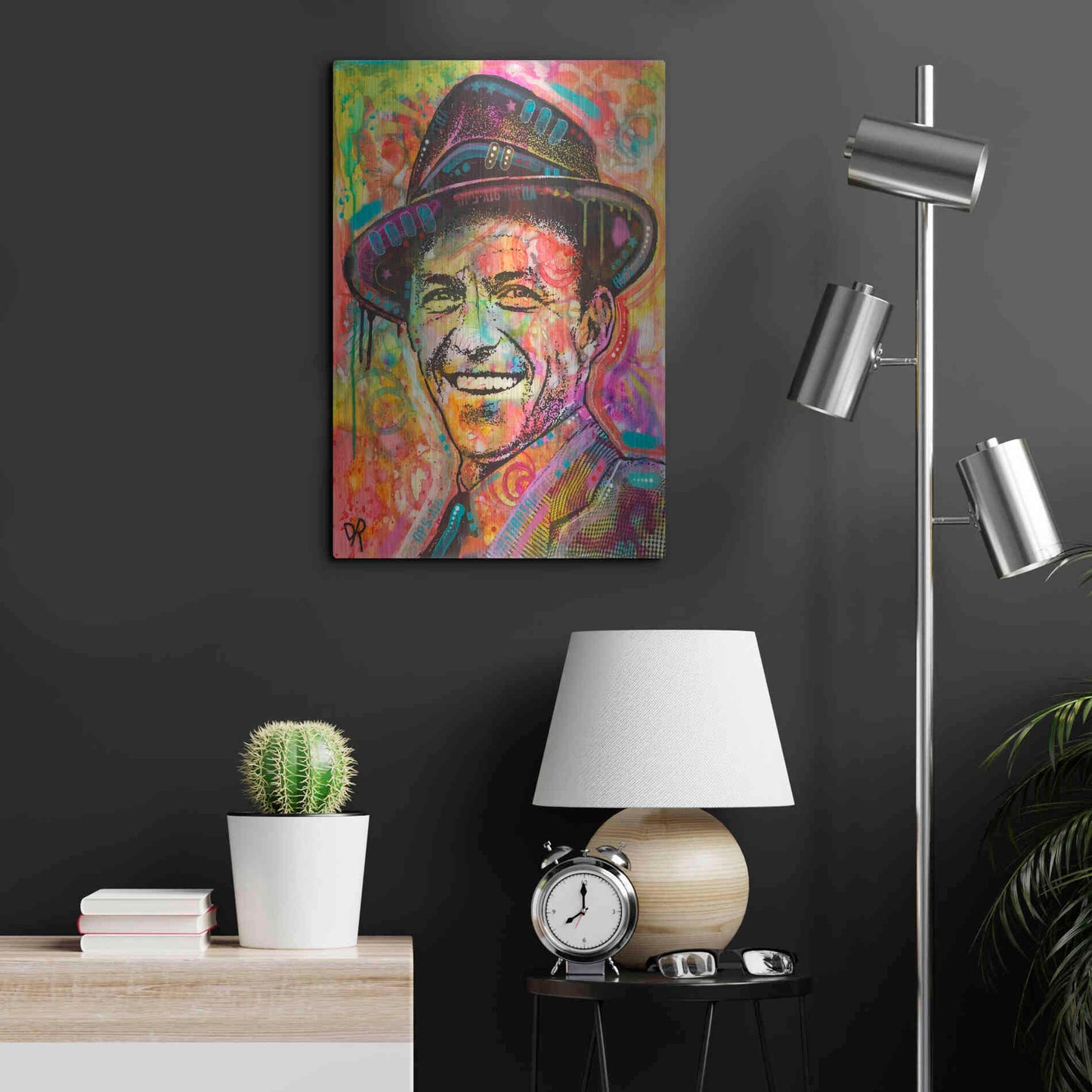 Luxe Metal Art 'Frank Sinatra II' by Dean Russo, Metal Wall Art,16x24