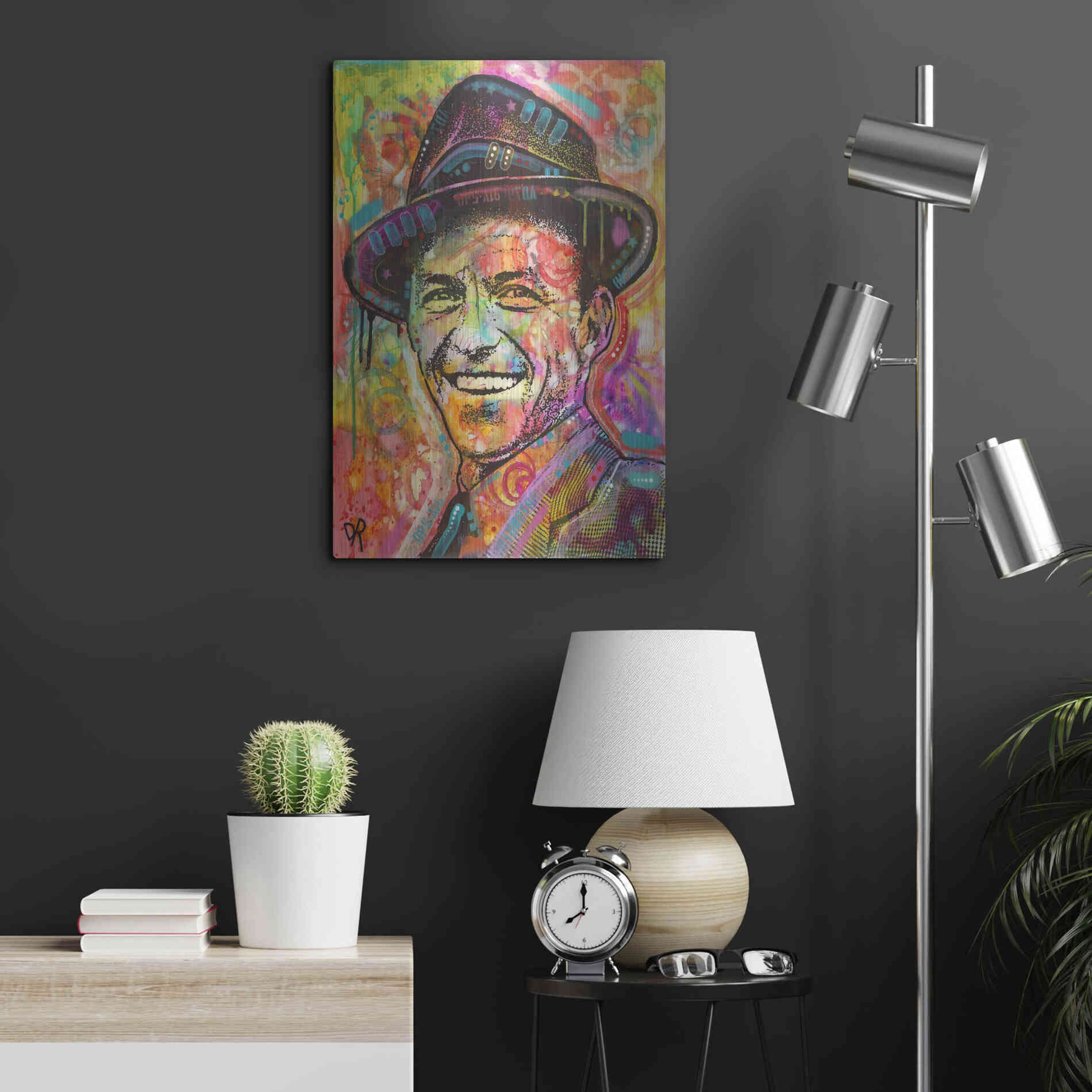 Luxe Metal Art 'Frank Sinatra II' by Dean Russo, Metal Wall Art,16x24