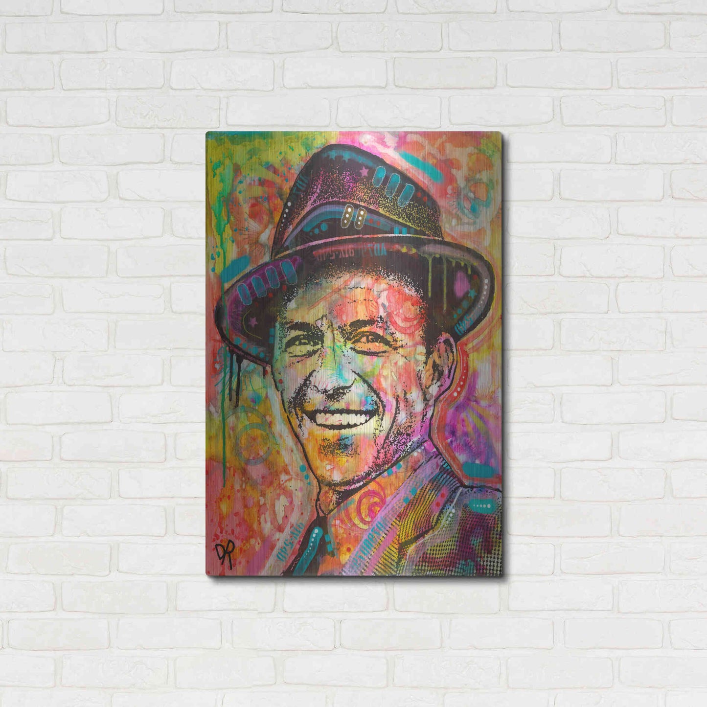 Luxe Metal Art 'Frank Sinatra II' by Dean Russo, Metal Wall Art,24x36