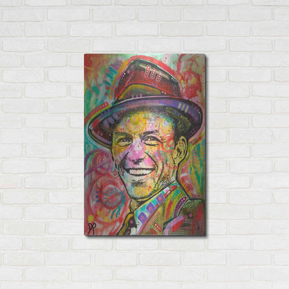 Luxe Metal Art 'Frank Sinatra III' by Dean Russo, Metal Wall Art,24x36