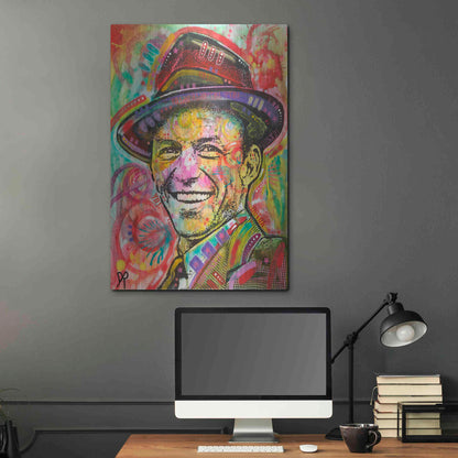 Luxe Metal Art 'Frank Sinatra III' by Dean Russo, Metal Wall Art,24x36