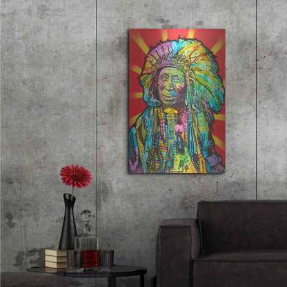 Luxe Metal Art 'Native American I' by Dean Russo, Metal Wall Art,24x36