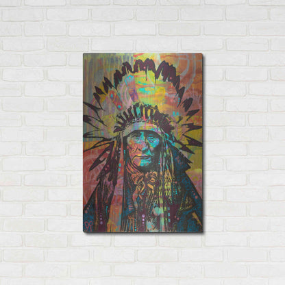 Luxe Metal Art 'Native American II' by Dean Russo, Metal Wall Art,24x36