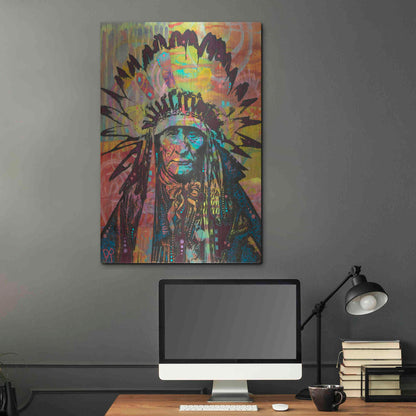 Luxe Metal Art 'Native American II' by Dean Russo, Metal Wall Art,24x36