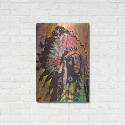 Luxe Metal Art 'Native American III' by Dean Russo, Metal Wall Art,24x36