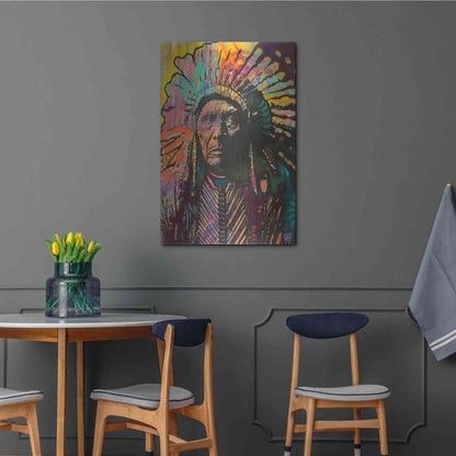 Luxe Metal Art 'Native American IV' by Dean Russo, Metal Wall Art,24x36