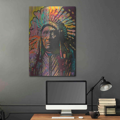 Luxe Metal Art 'Native American IV' by Dean Russo, Metal Wall Art,24x36