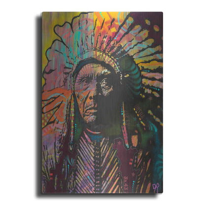 Luxe Metal Art 'Native American IV' by Dean Russo, Metal Wall Art