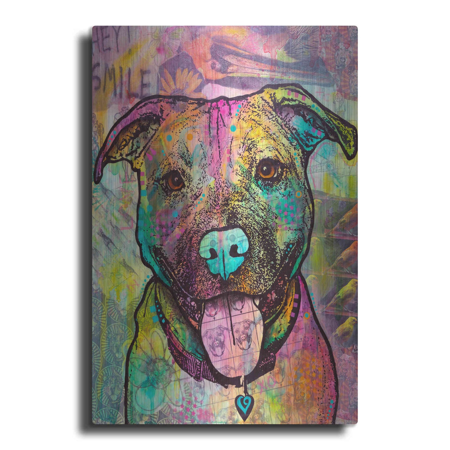 Luxe Metal Art 'Hey Smile' by Dean Russo, Metal Wall Art