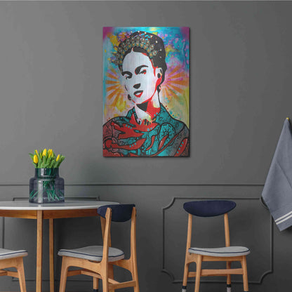 Luxe Metal Art 'Kahlo' by Dean Russo, Metal Wall Art,24x36