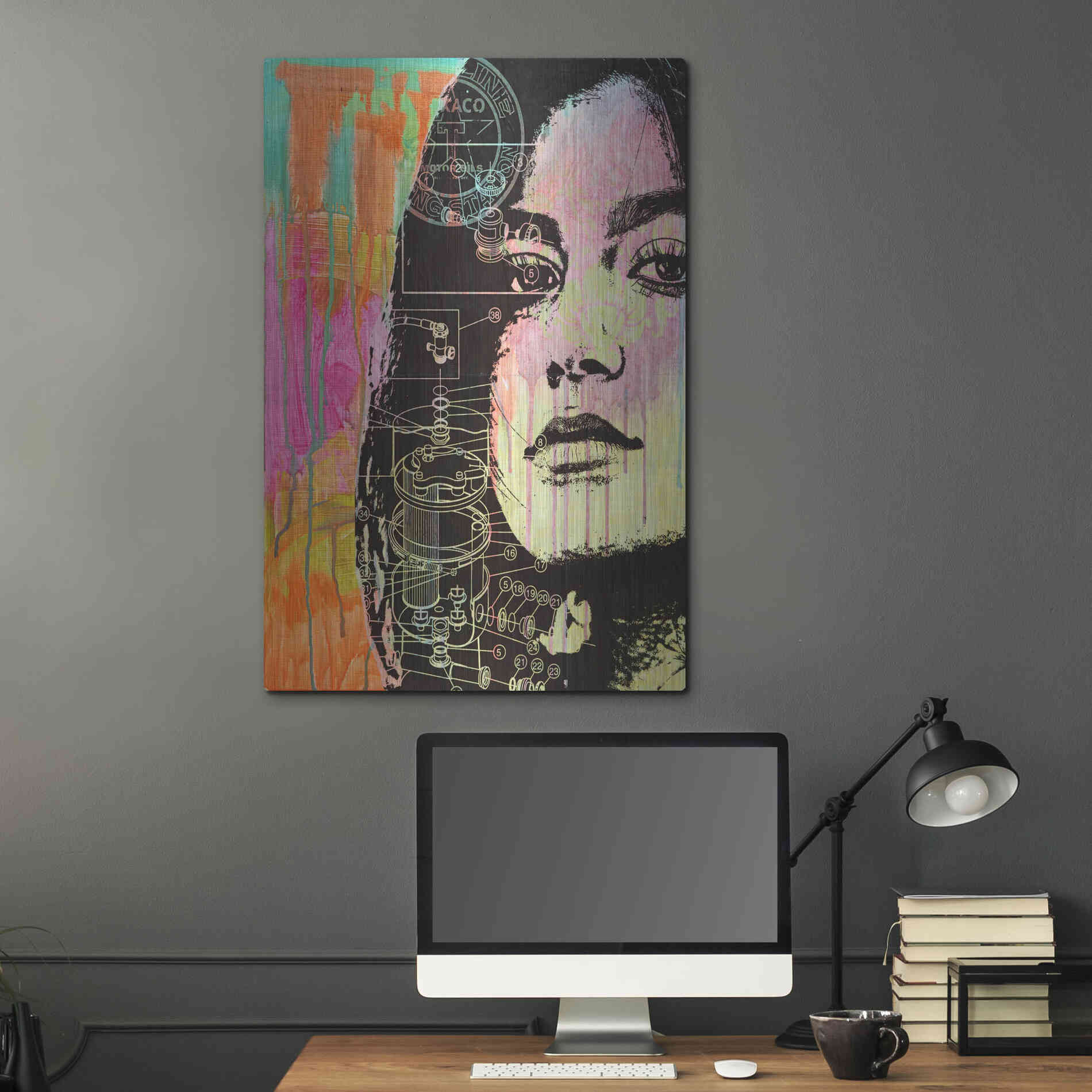 Luxe Metal Art 'The Look' by Dean Russo, Metal Wall Art,24x36