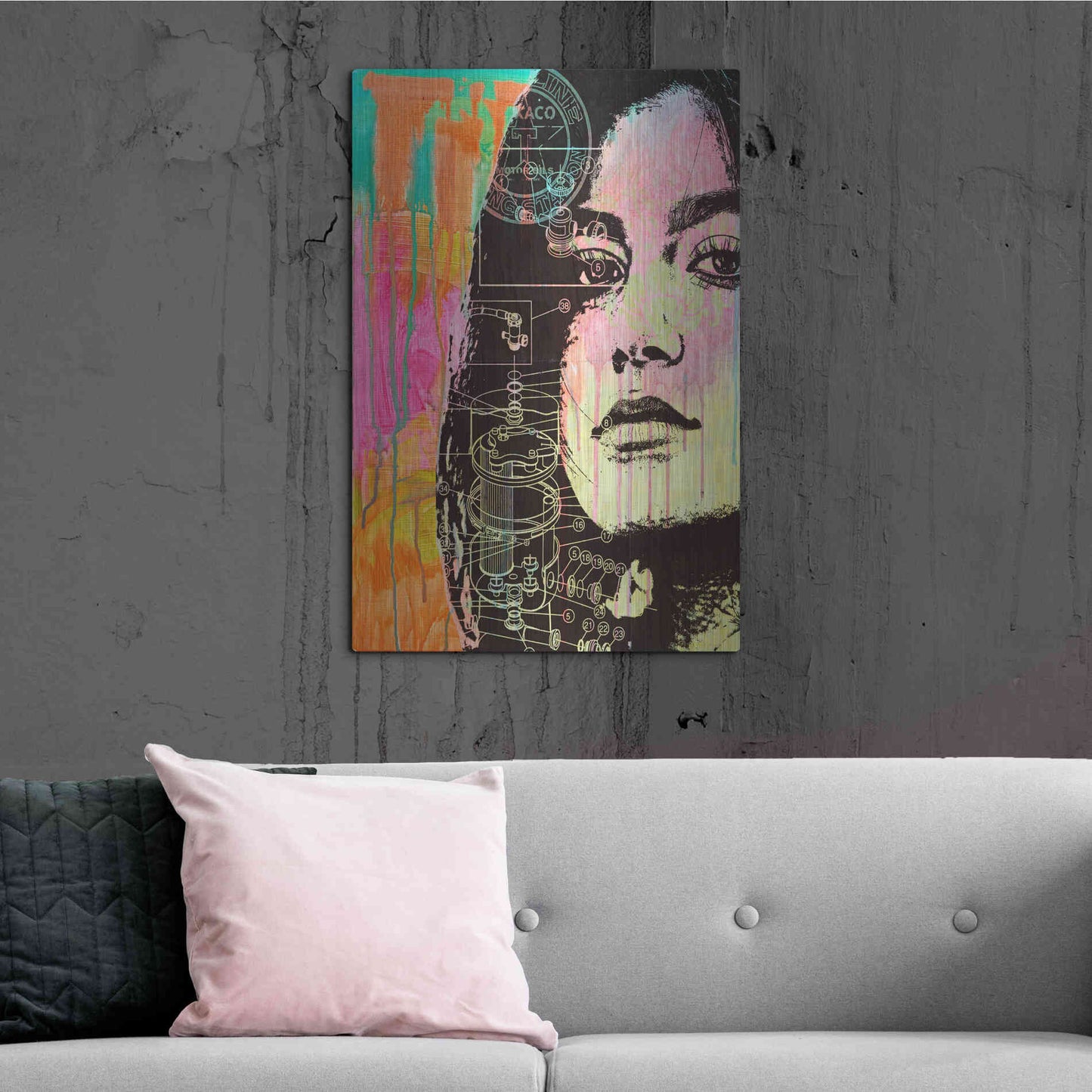 Luxe Metal Art 'The Look' by Dean Russo, Metal Wall Art,24x36