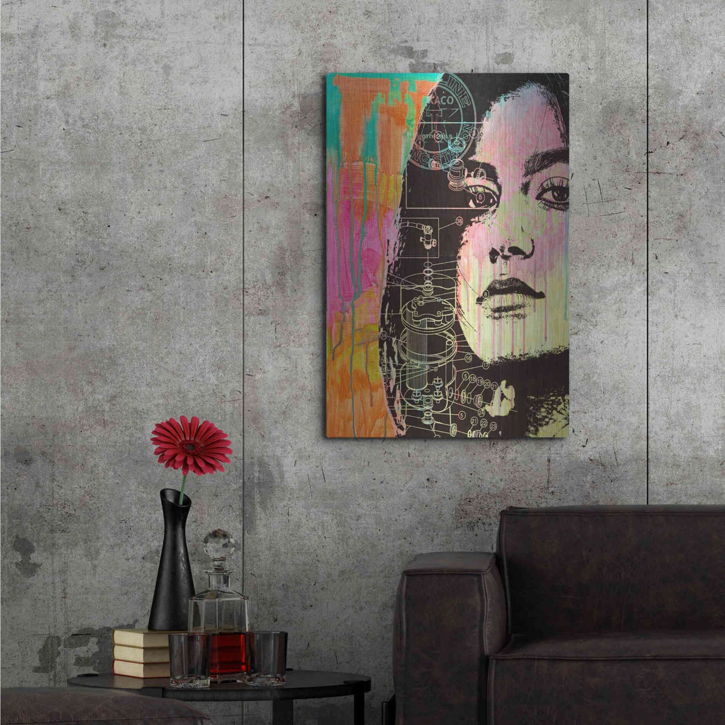 Luxe Metal Art 'The Look' by Dean Russo, Metal Wall Art,24x36