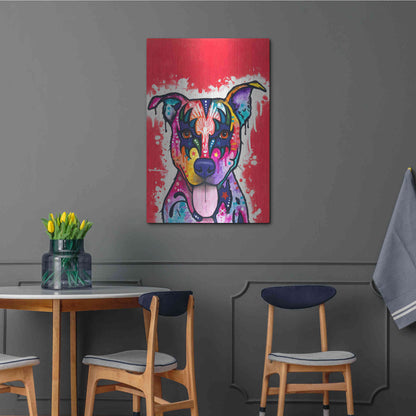 Luxe Metal Art 'Kiss Dog' by Dean Russo, Metal Wall Art,24x36