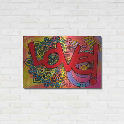 Luxe Metal Art 'Love I' by Dean Russo, Metal Wall Art,36x24