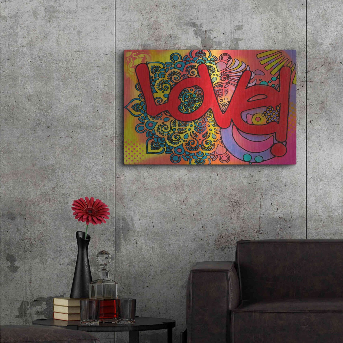 Luxe Metal Art 'Love I' by Dean Russo, Metal Wall Art,36x24