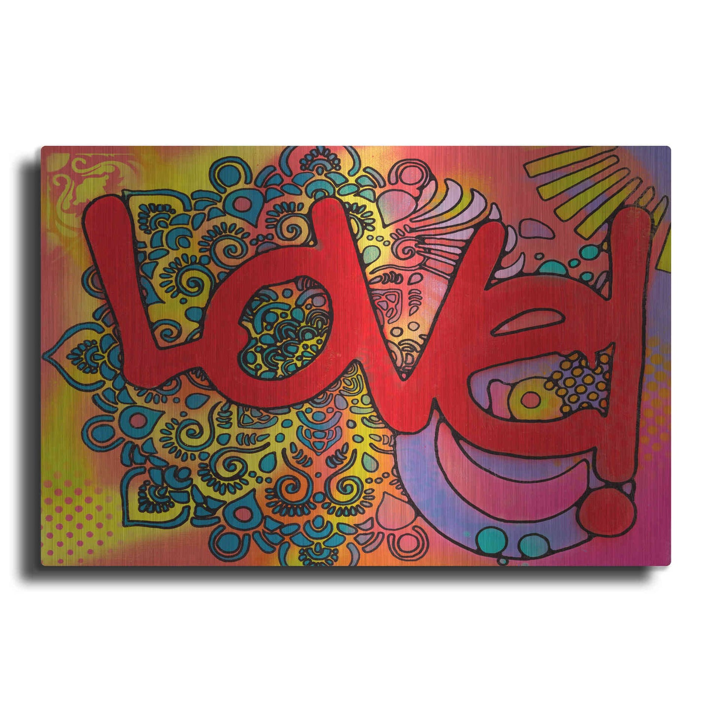 Luxe Metal Art 'Love I' by Dean Russo, Metal Wall Art