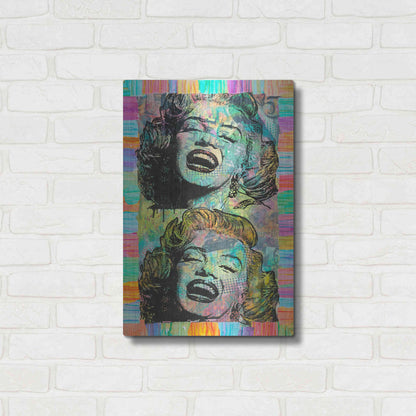 Luxe Metal Art 'Two Marilyns' by Dean Russo, Metal Wall Art,16x24